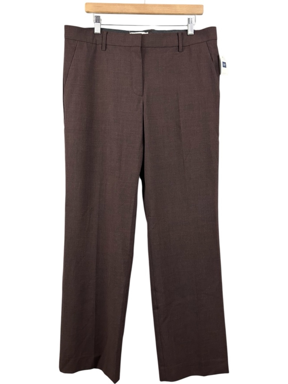 Women's Brown Dress Pants - Classic Straight Leg